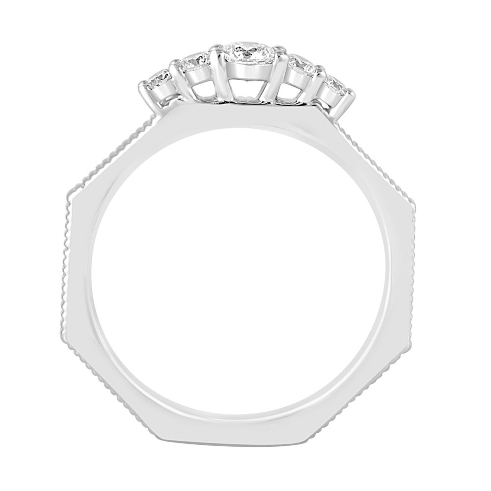 Stunning 950Pt Platinum Textured Ring-Rings-PRG23105-D300PDD