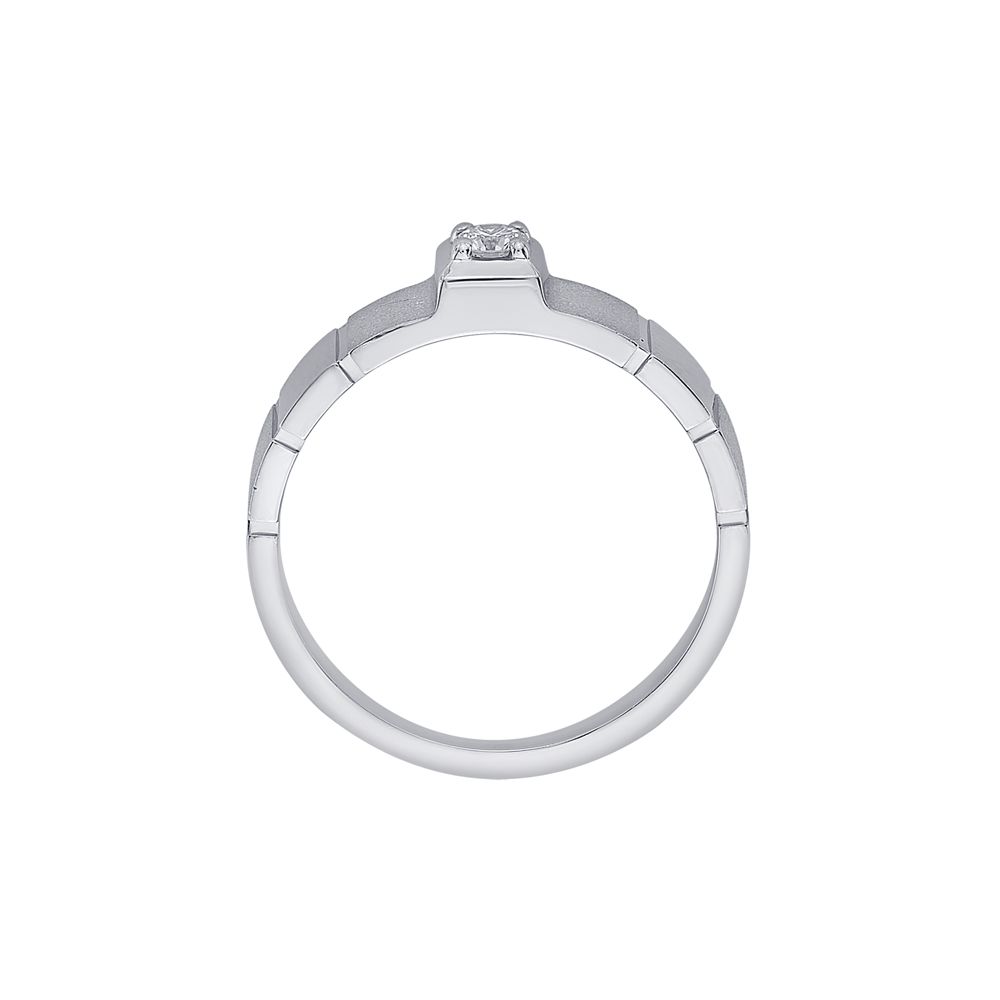 Unique Diamond and Platinum Finger Ring-Rings-PRG23K04