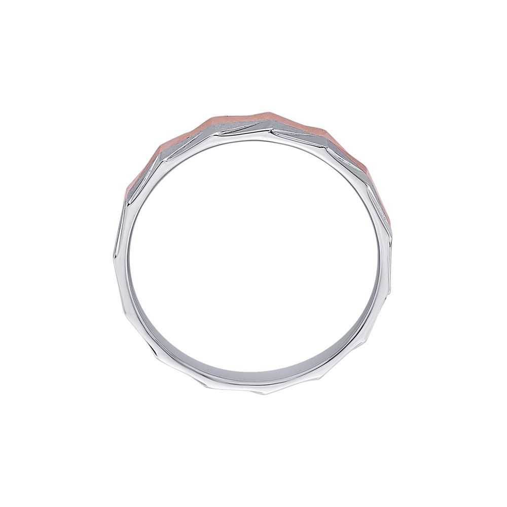 Geometric Dual Toned Mens Finger Band-Rings-PRG23K06