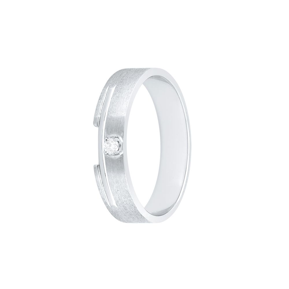 Charismatic Platinum Diamond Ring For Men-Rings-PRG23K08