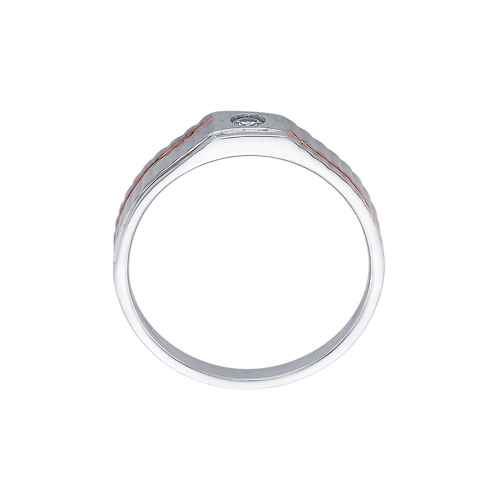 Edgy Platinum and Diamond Mens Finger Band-Rings-PRG23K14