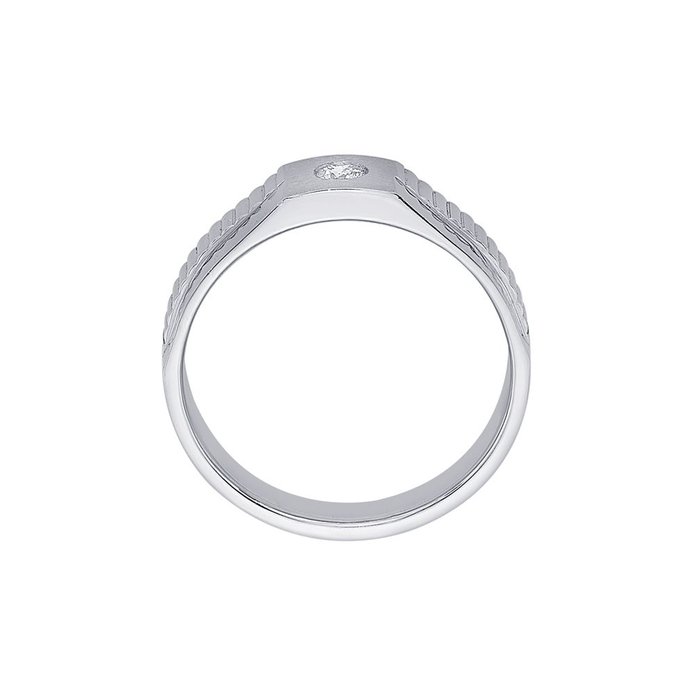 Minimalist Platinum Mens Finger Ring-Rings-PRG23K15