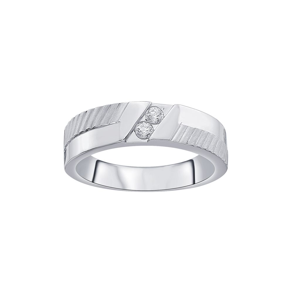 Glamorous 950Pt Platinum Mens Finger Band-Rings-PRG23K20