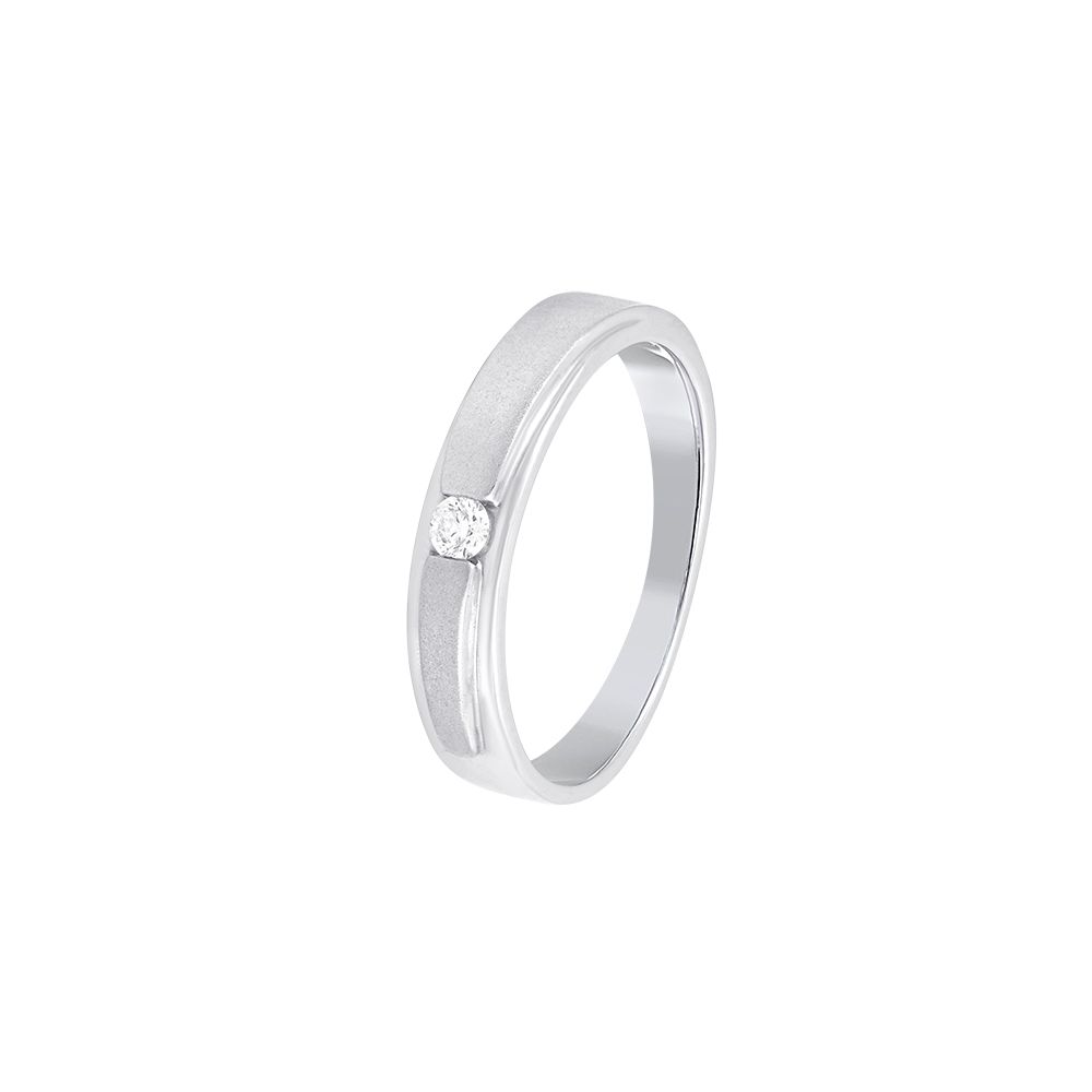 Elegant Platinum Diamond Ring For Men-Rings-PRG23K29