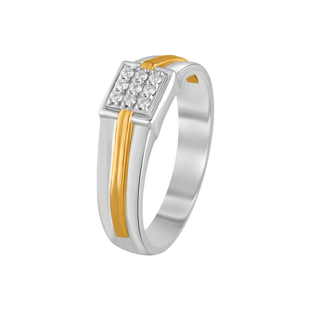 Buy Antique Diamond and Dual Metal Men's Ring PRG23K33 Online at