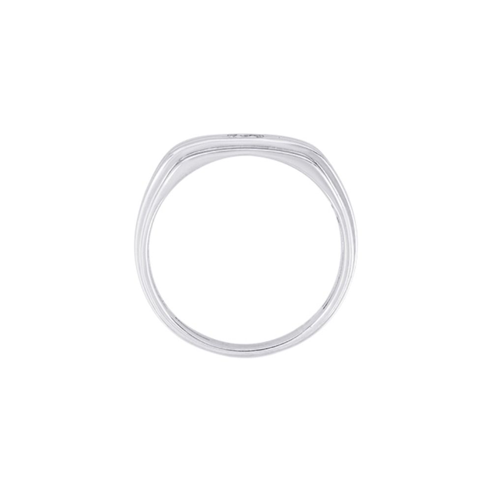 Bold Platinum Diamond Ring For Men-Rings-PRG23K37