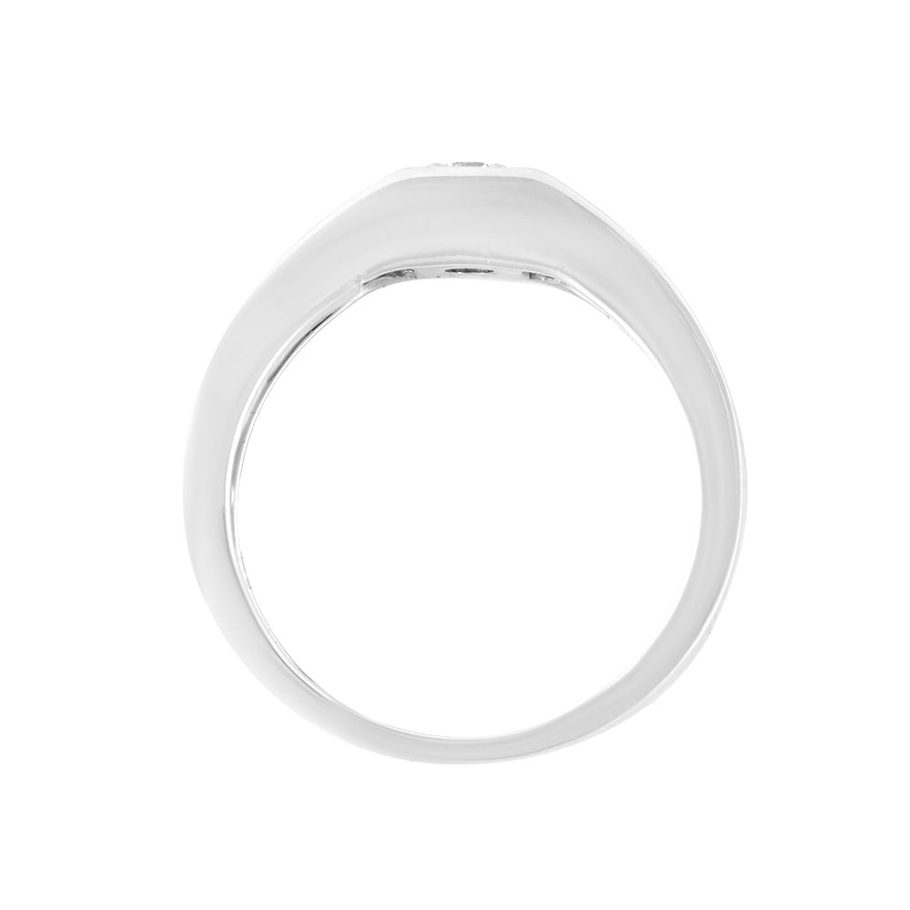 Chic Platinum Diamond Ring For Men-Rings-PRG23K38