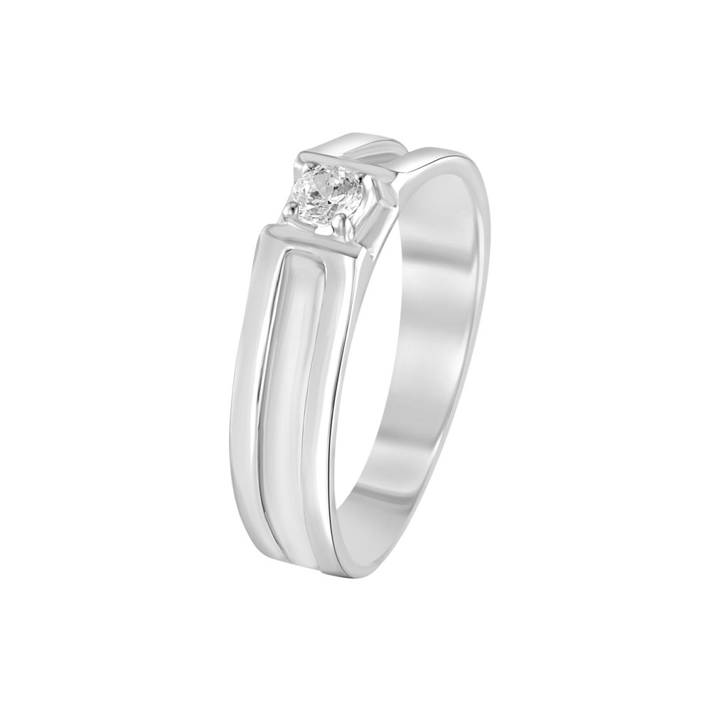 Classy Mens Diamond and Platinum Finger Ring-Rings-PRG23K41