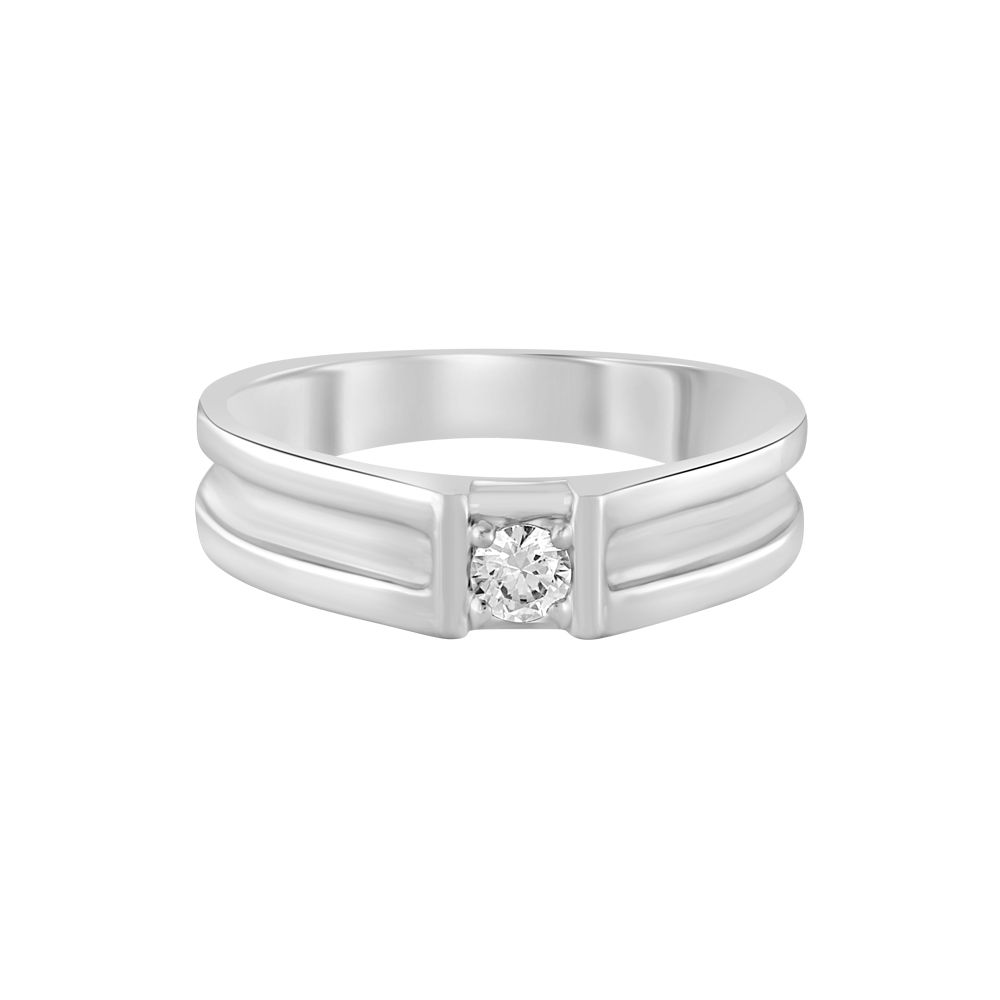 Classy Mens Diamond and Platinum Finger Ring-Rings-PRG23K41