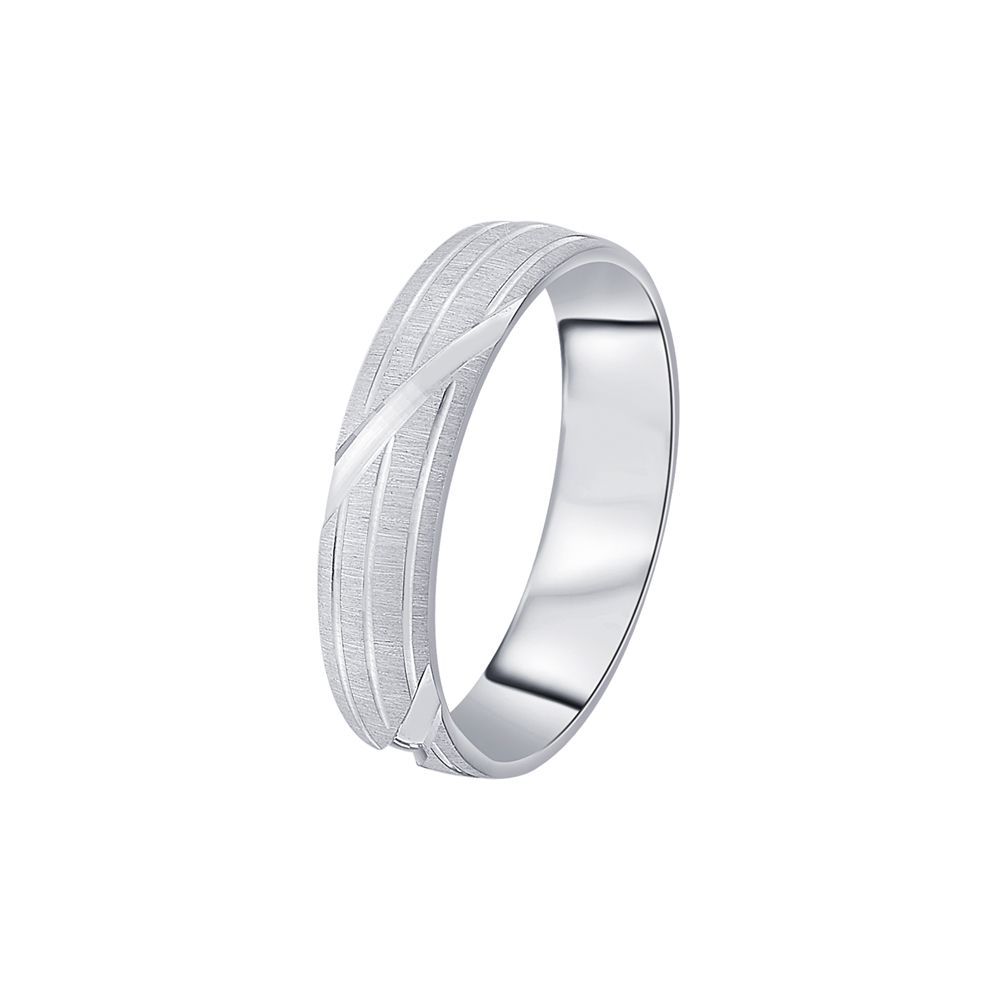 Subtle Platinum Mens Finger Band-Rings-PRG23K44