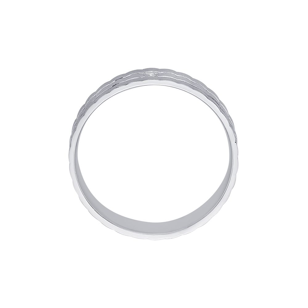 Glamorous Platinum and Diamond Finger Band for Men-Rings-PRG23K46