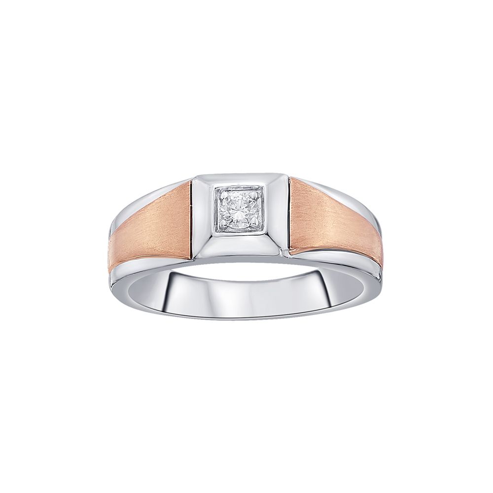 Magnificent Dual-toned Diamond Ring for Men-Rings-PRG23K53