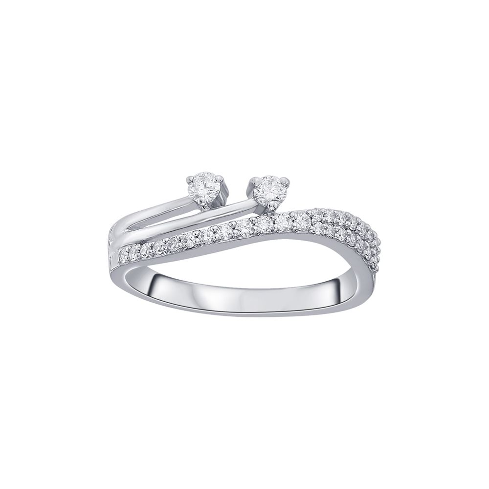 Gracious Platinum Diamond Finger Ring-Rings-PRG23K58
