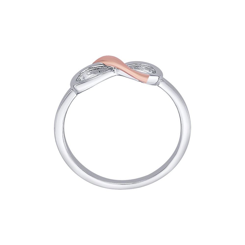 Infinity Design Platinum and Rose Gold Finger Ring-Rings-PRG23K62