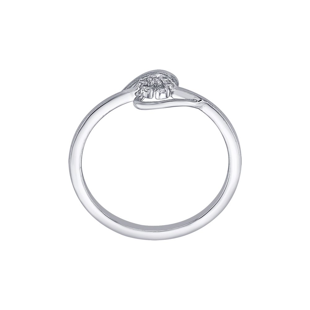 Classic Floral Platinum and Diamond Finger Ring-Rings-PRG23K63