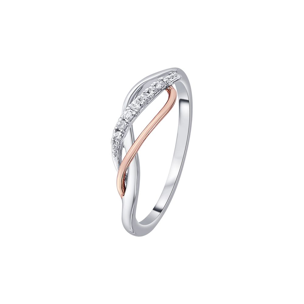 Buy Stunning Platinum and Rose Gold Finger Ring PRG23K64 Online at