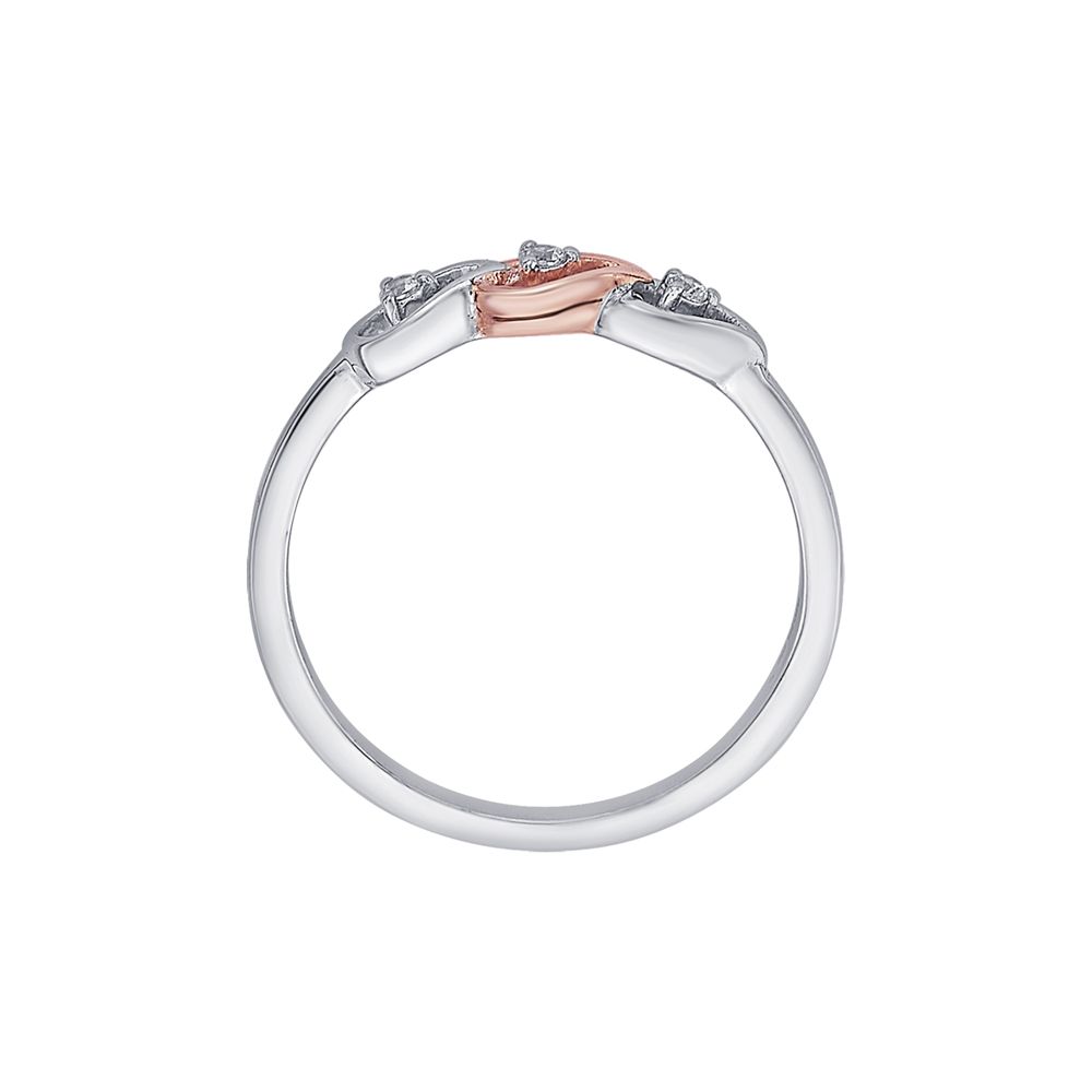 Beautiful Geometric Platinum Diamond Finger Ring-Rings-PRG23K65