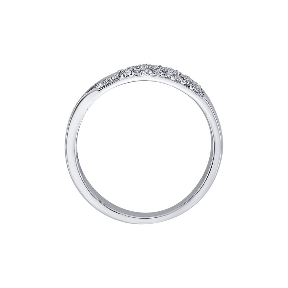 Glittering Diamond Studded Platinum Finger Band-Rings-PRG23K70