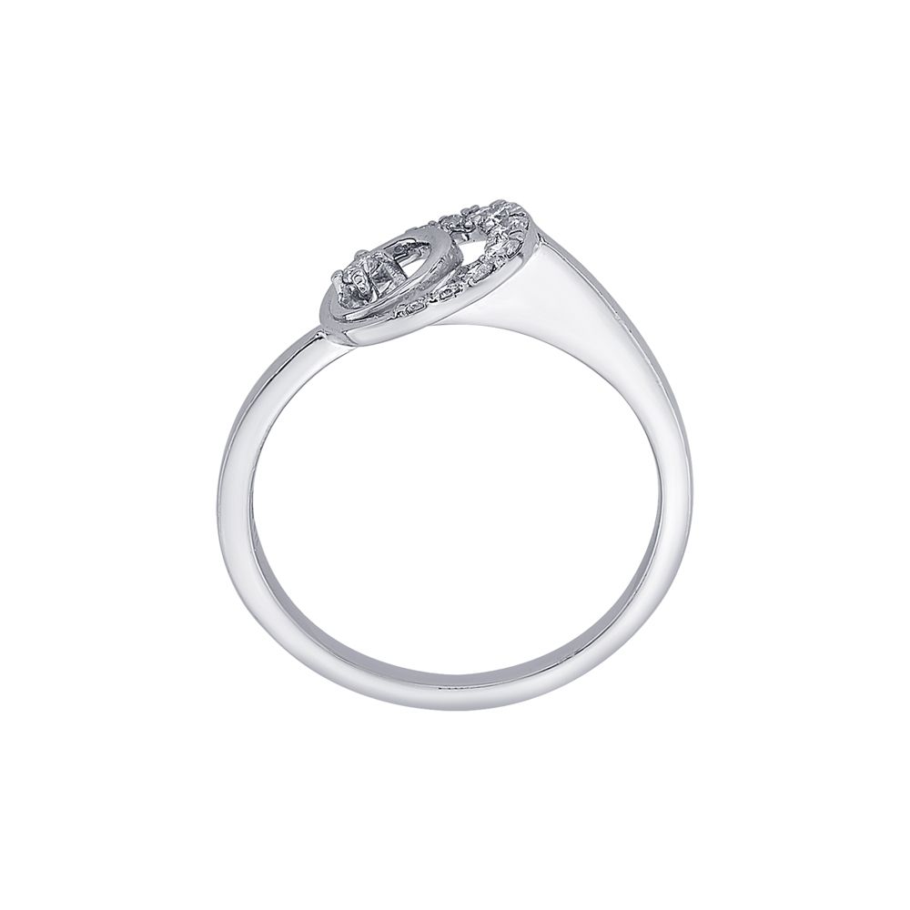 Sparkling Geometric Platinum Finger Ring-Rings-PRG23K71