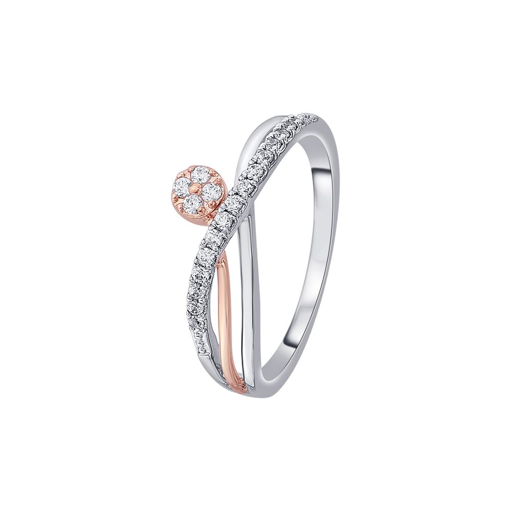 Stunning Diamond Platinum Finger Ring-Rings-PRG23K72