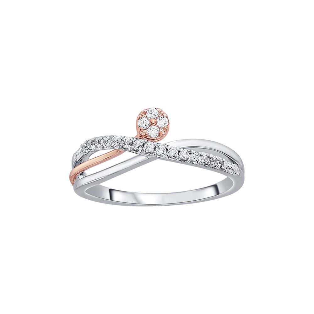 Stunning Diamond Platinum Finger Ring-Rings-PRG23K72