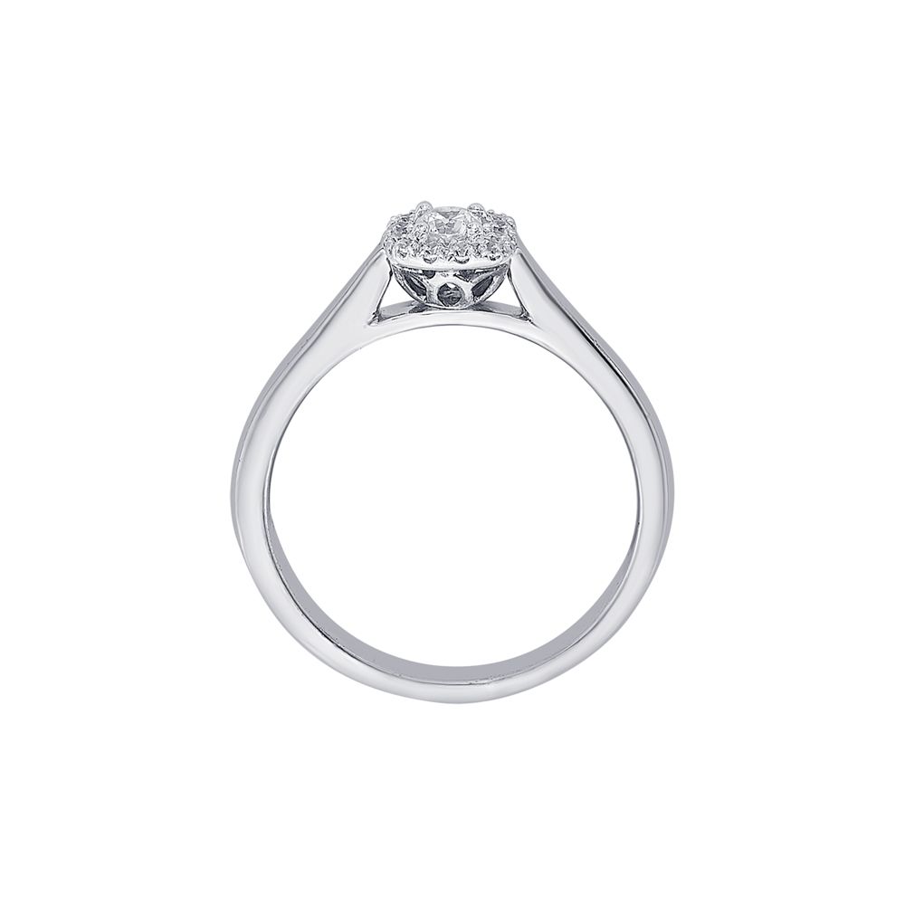 Breathtaking Diamond Halo Finger Ring-Rings-PRG23K73