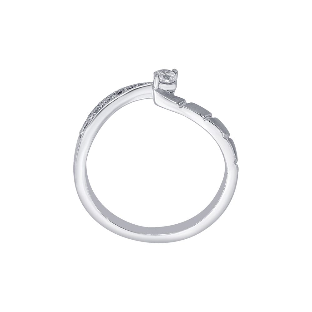 Unique Diamond and Platinum Finger Ring-Rings-PRG23K77