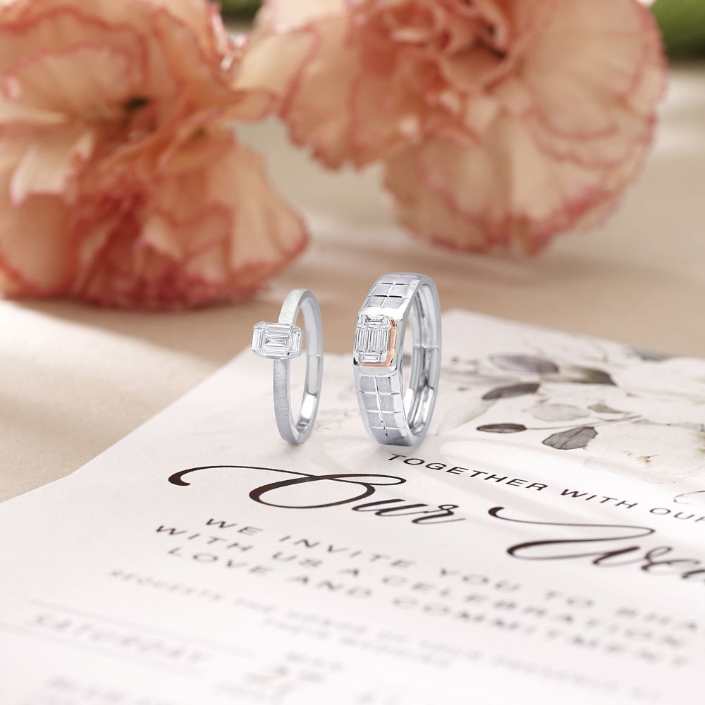 Eternity Platinum and Diamond Couples Finger Rings-Platinum-OCR24005-D300O0D