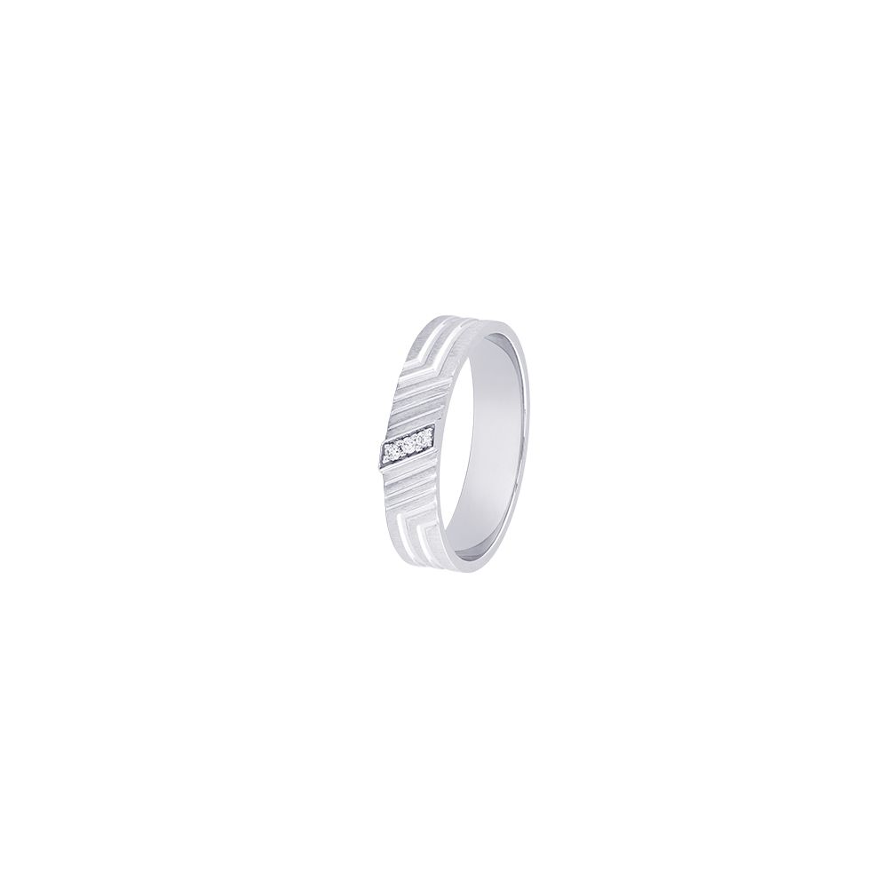 Minimalist Diamond and Platinum Couple Bands-Rings-OCR23239-D300P0D