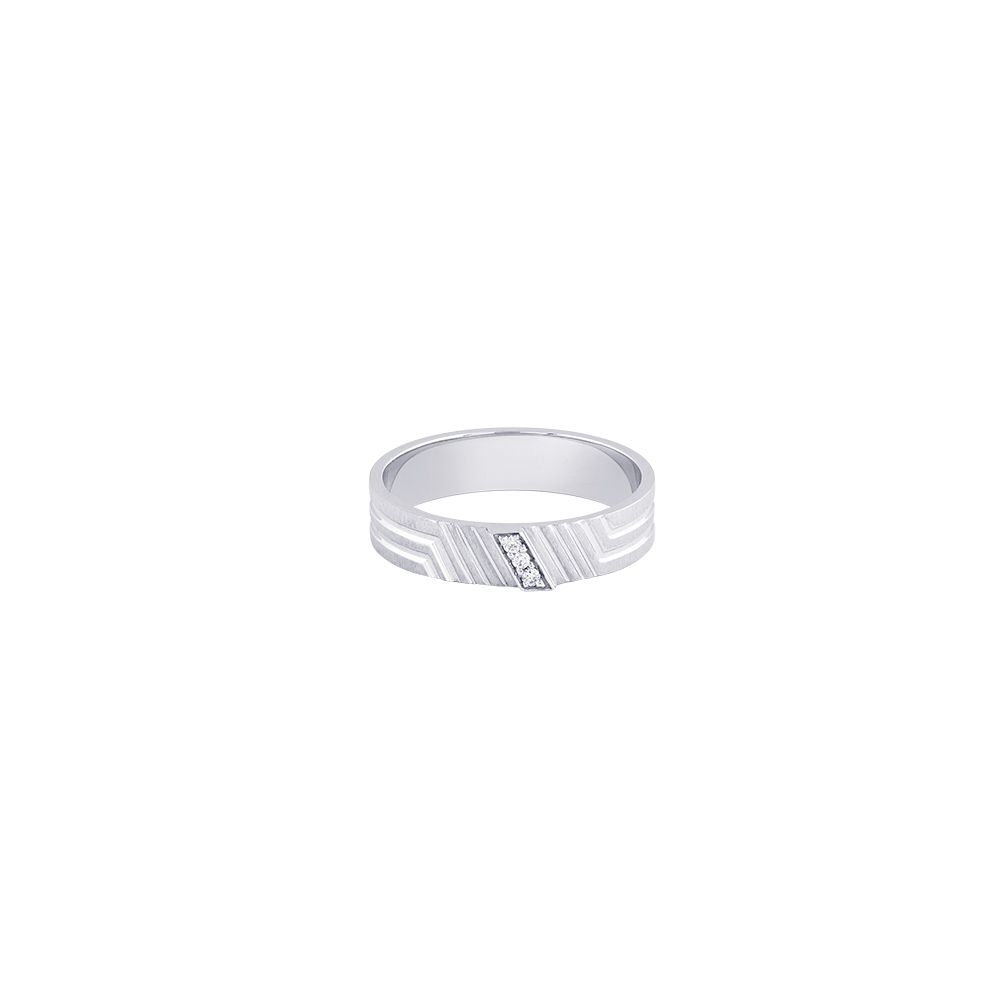 Minimalist Diamond and Platinum Couple Bands-Rings-OCR23239-D300P0D