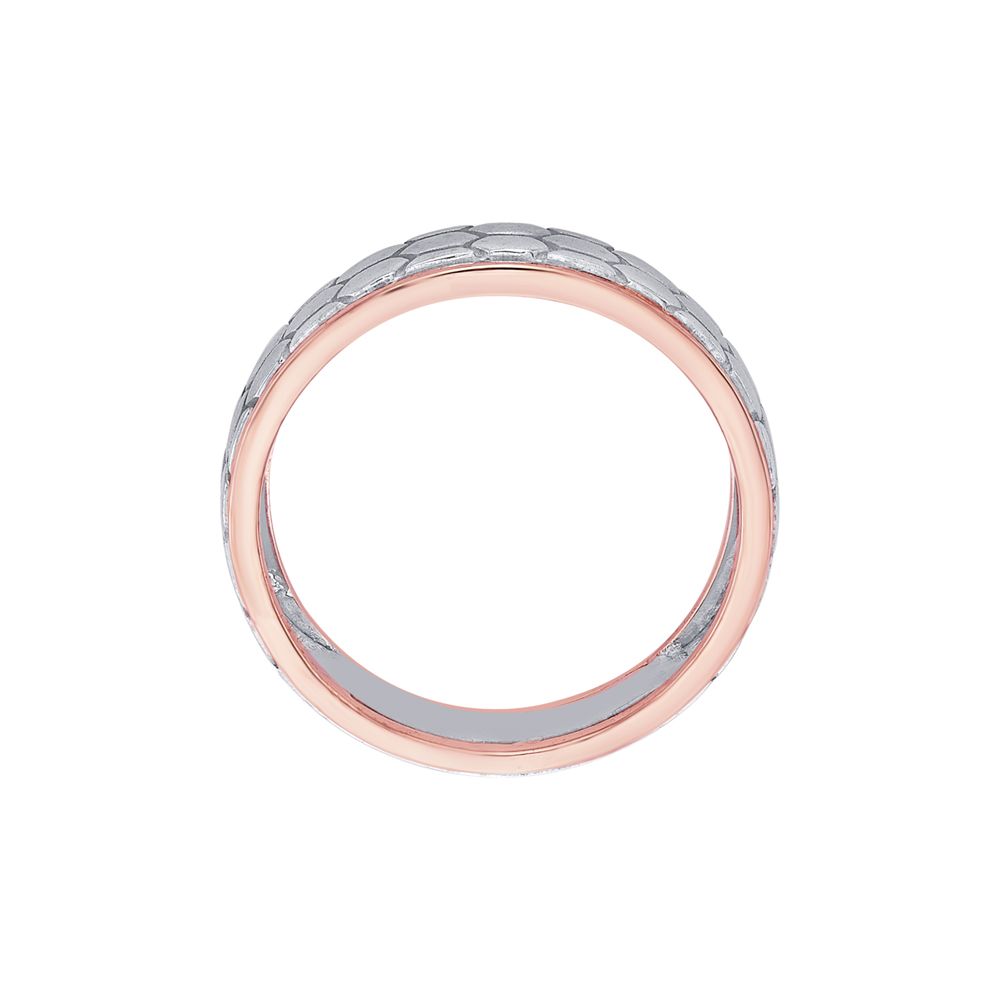 Classy Dual Toned Mens Band-Platinum-PRG23M03