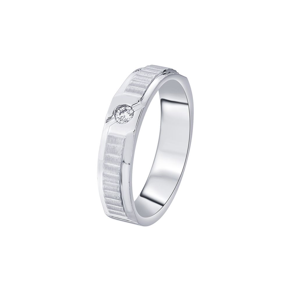 Elegant Diamond and Platinum Mens Band-Fathers day-PRG23M07