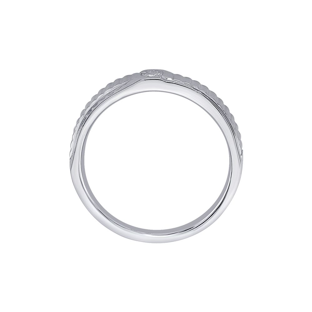 Elegant Single Diamond and Platinum Womens Band-Platinum-PRG23M08