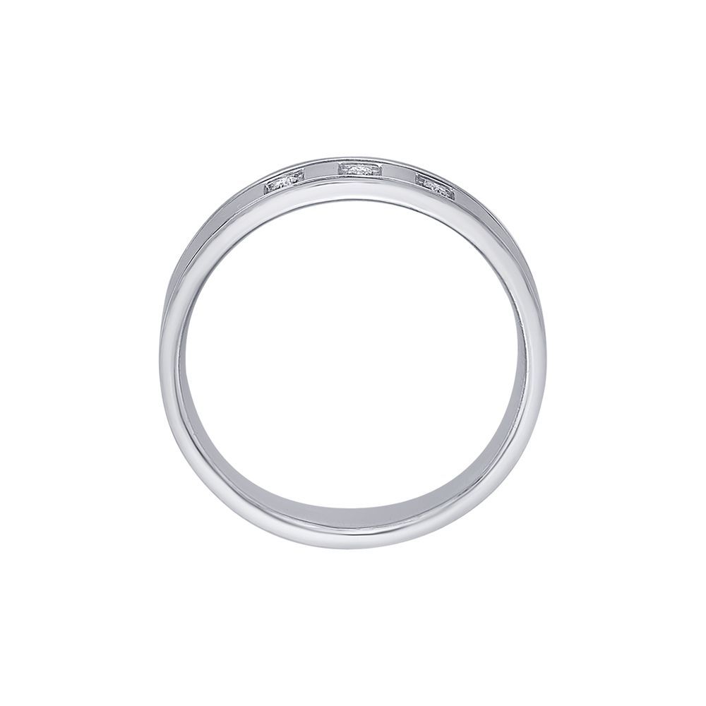 Shining Diamond and Platinum Mens Band-Platinum-PRG23M23