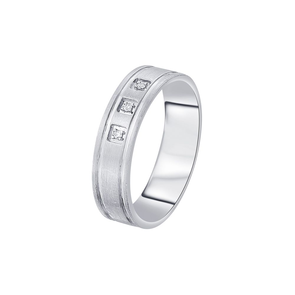 Shining Diamond and Platinum Couple Bands-Platinum-OCR23232-D300P0D