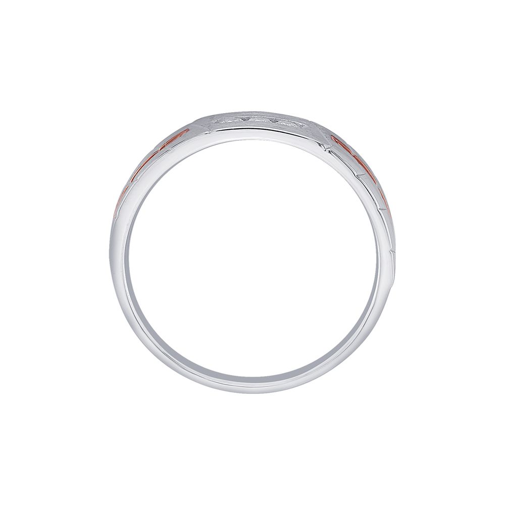 Classic Dual Toned Diamond Mens Band-Platinum-PRG23M31