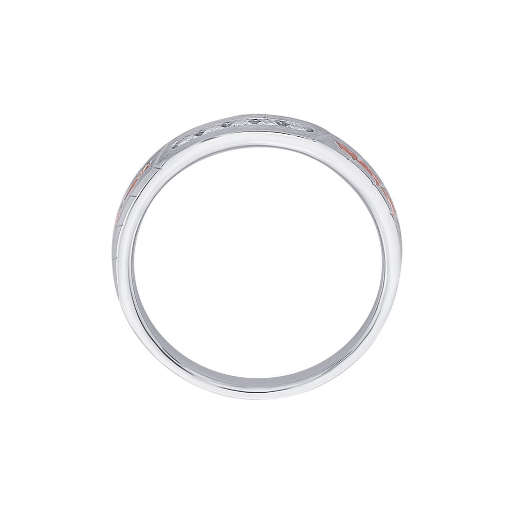 Classic Dual Toned Diamond Womens Band-Platinum-PRG23M32