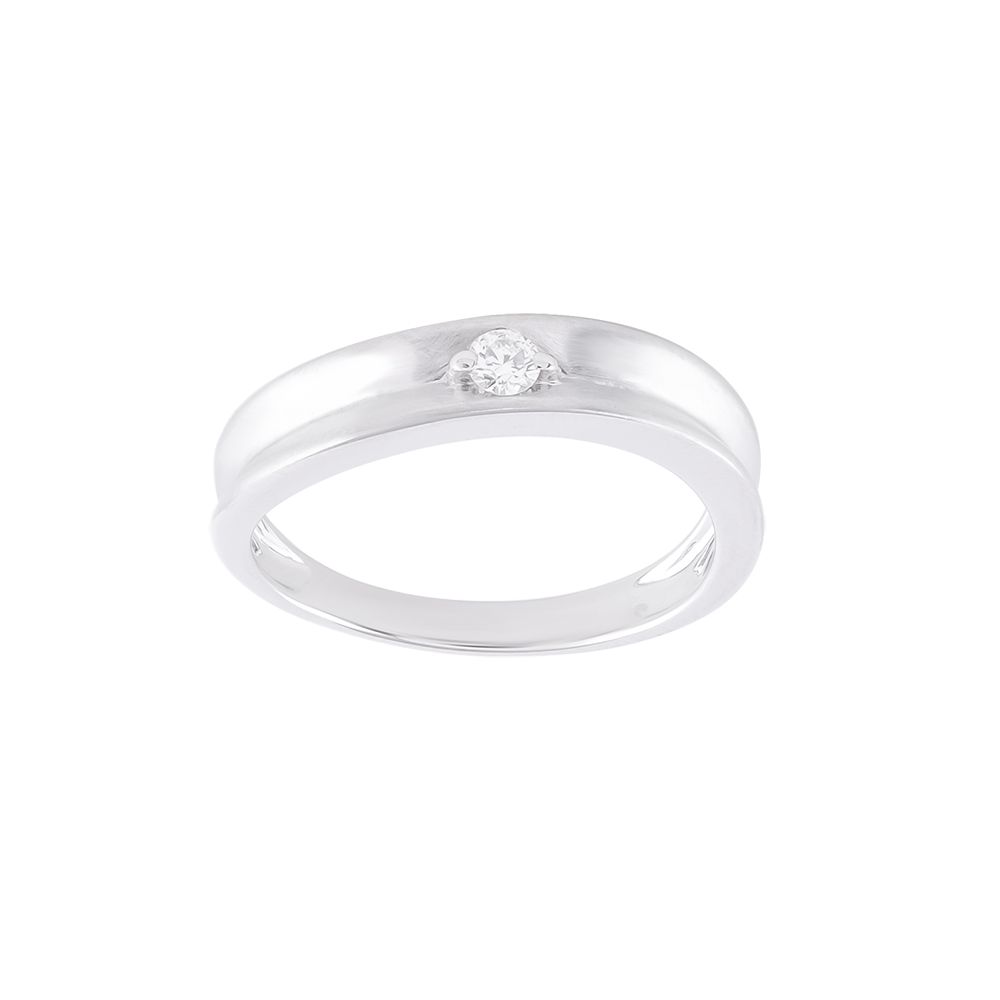 Solitaire Diamond Studded Mens Finger Band-Rings-PRG24K07