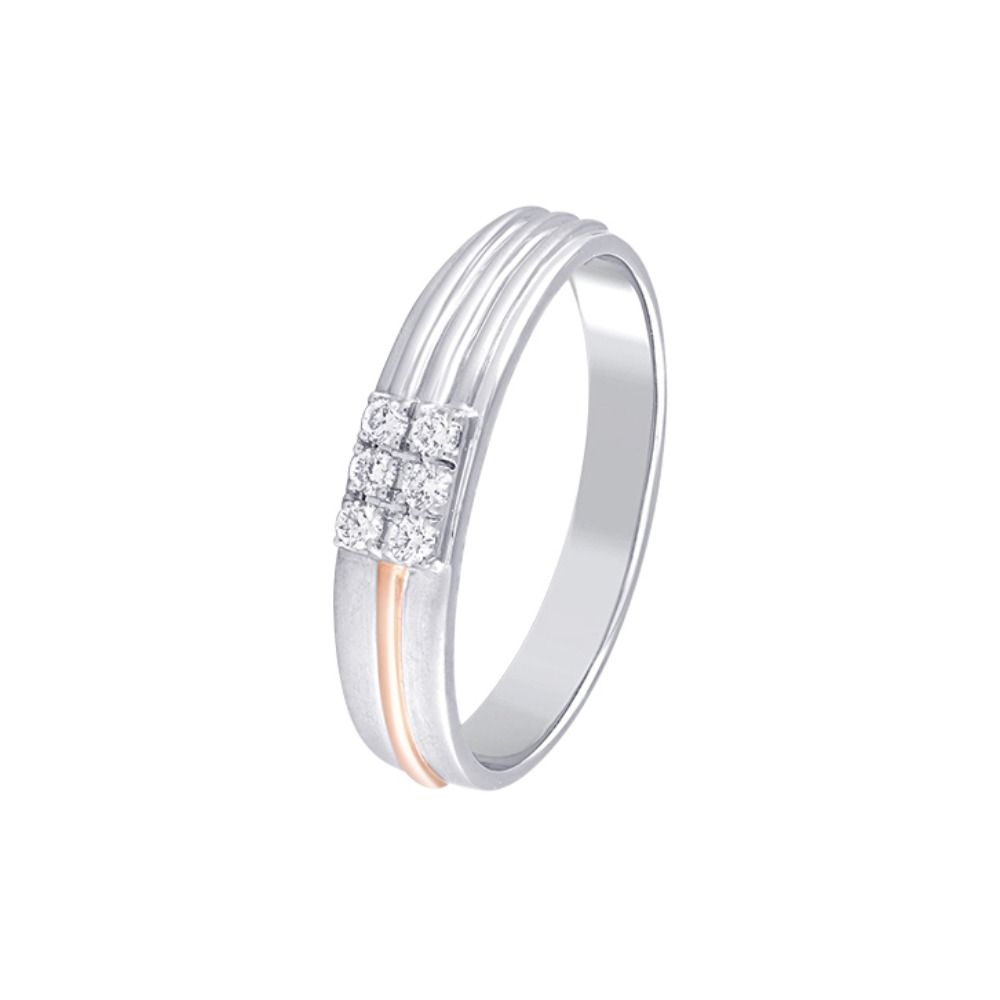 Simple 6-stone Diamond and Platinum Mens Band-Platinum-PRG24K15