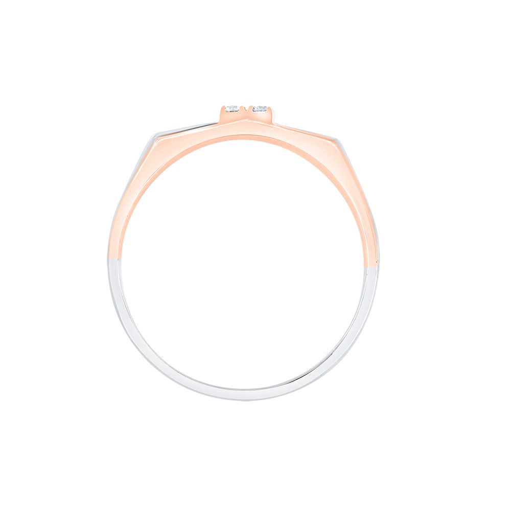 Stunning Geometric Diamond Mens Finger Band-Platinum-PRG24K17