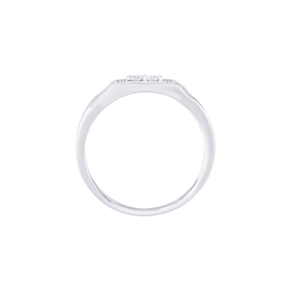 Luxurious Diamond Rose Gold and Platinum Mens Finger Band-Platinum-PRG24K21