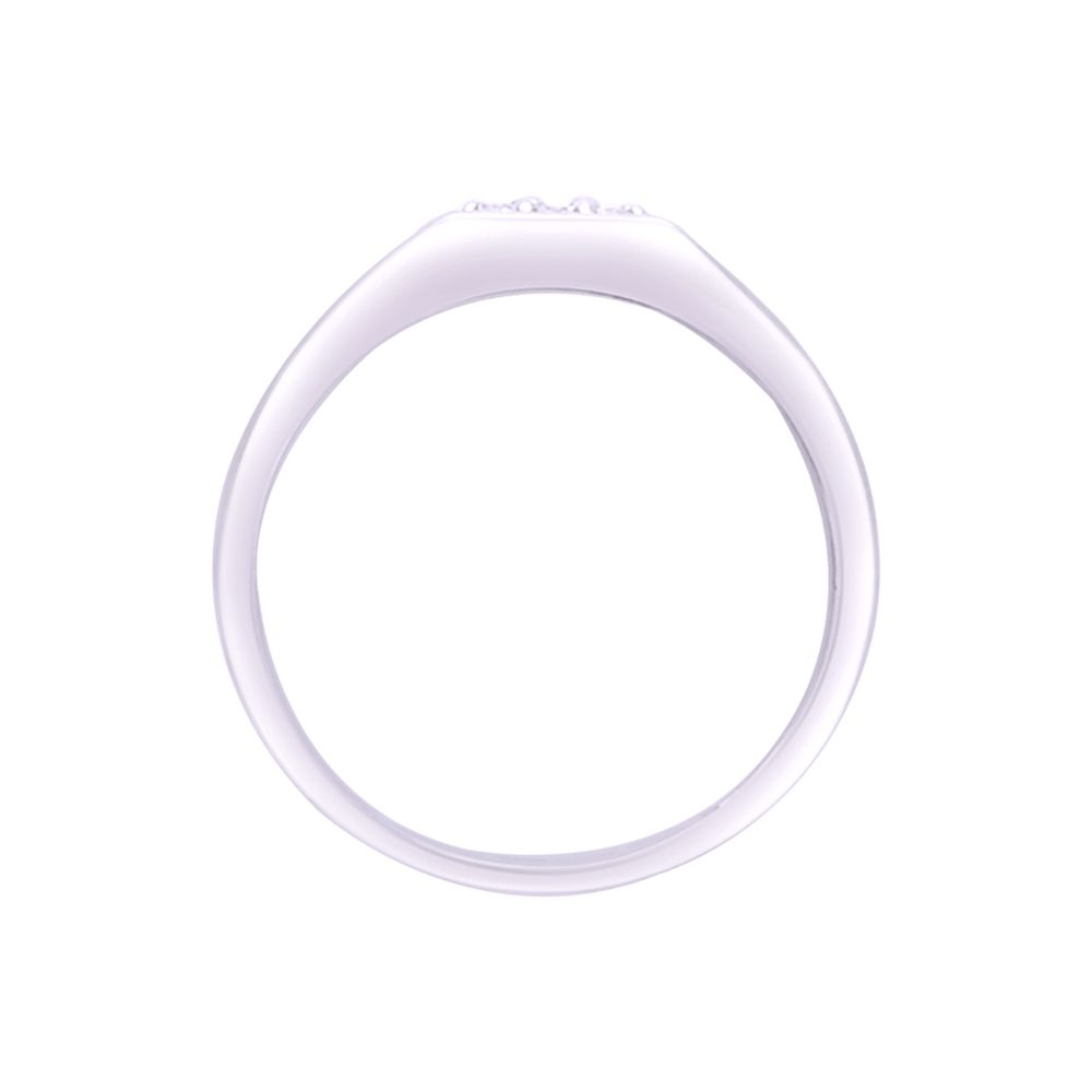 Lattice Pattern Mens Platinum Finger Band-Rings-PRG24K24