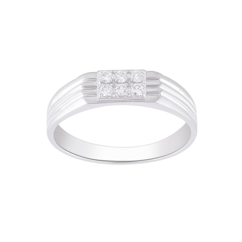 Regal Diamond and Platinum Mens Finger Band-Rings-PRG24K31