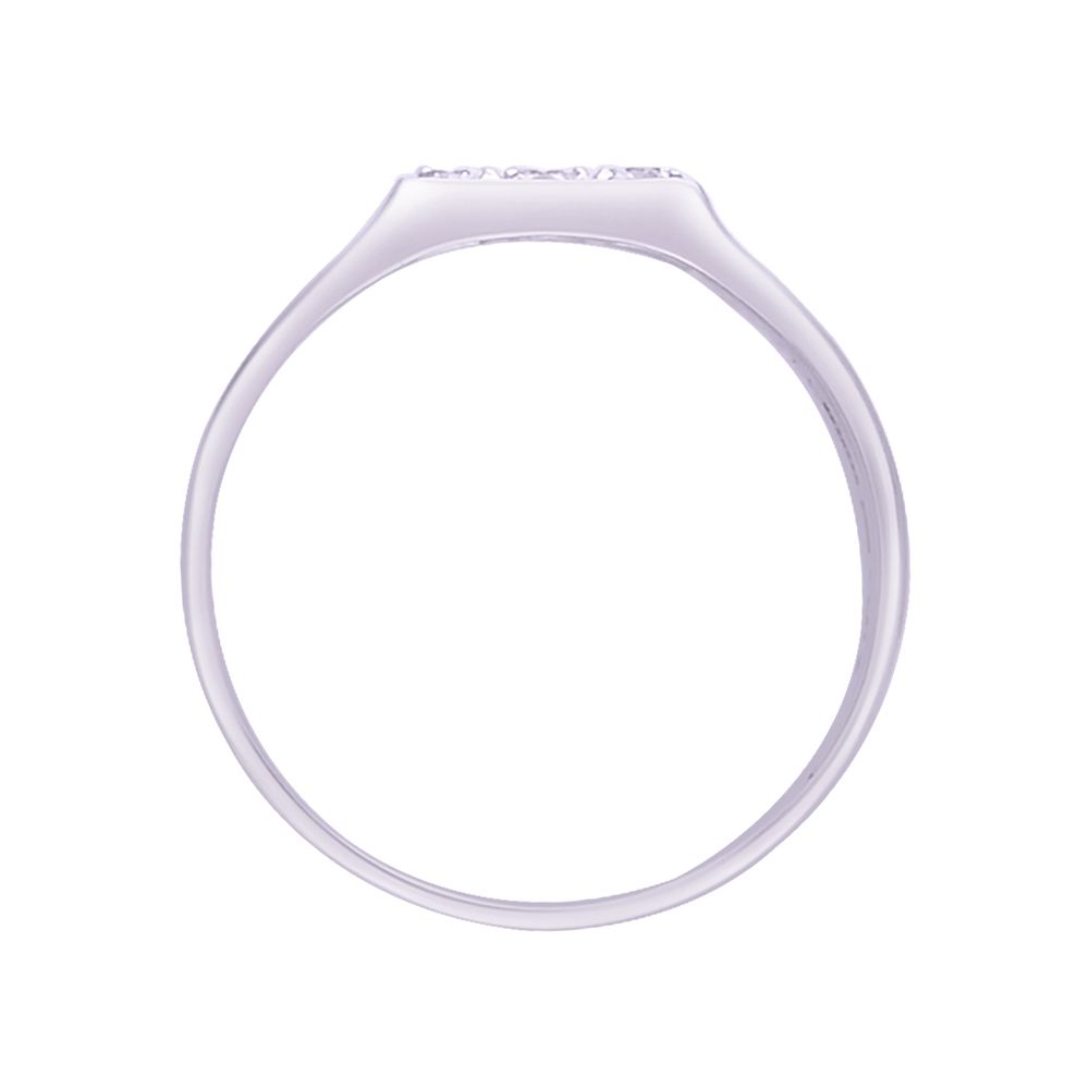 Square Design Diamond and Platinum Mens Finger Band-Rings-PRG24K32