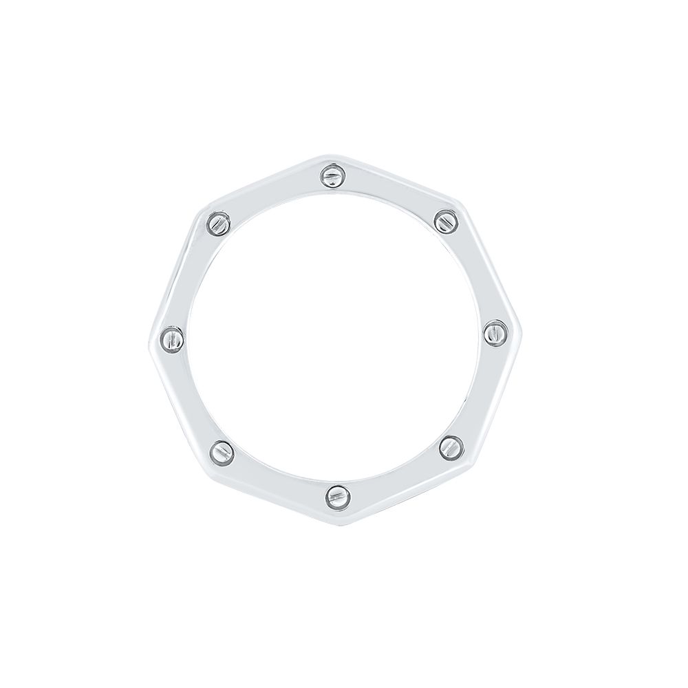 Geometric Design Mens Platinum Band-Rings-PRG24K39