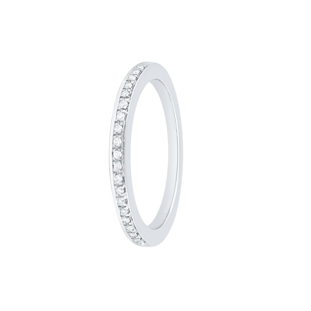 Contemporary Platinum Diamond Ring-Rings-PRG24K45