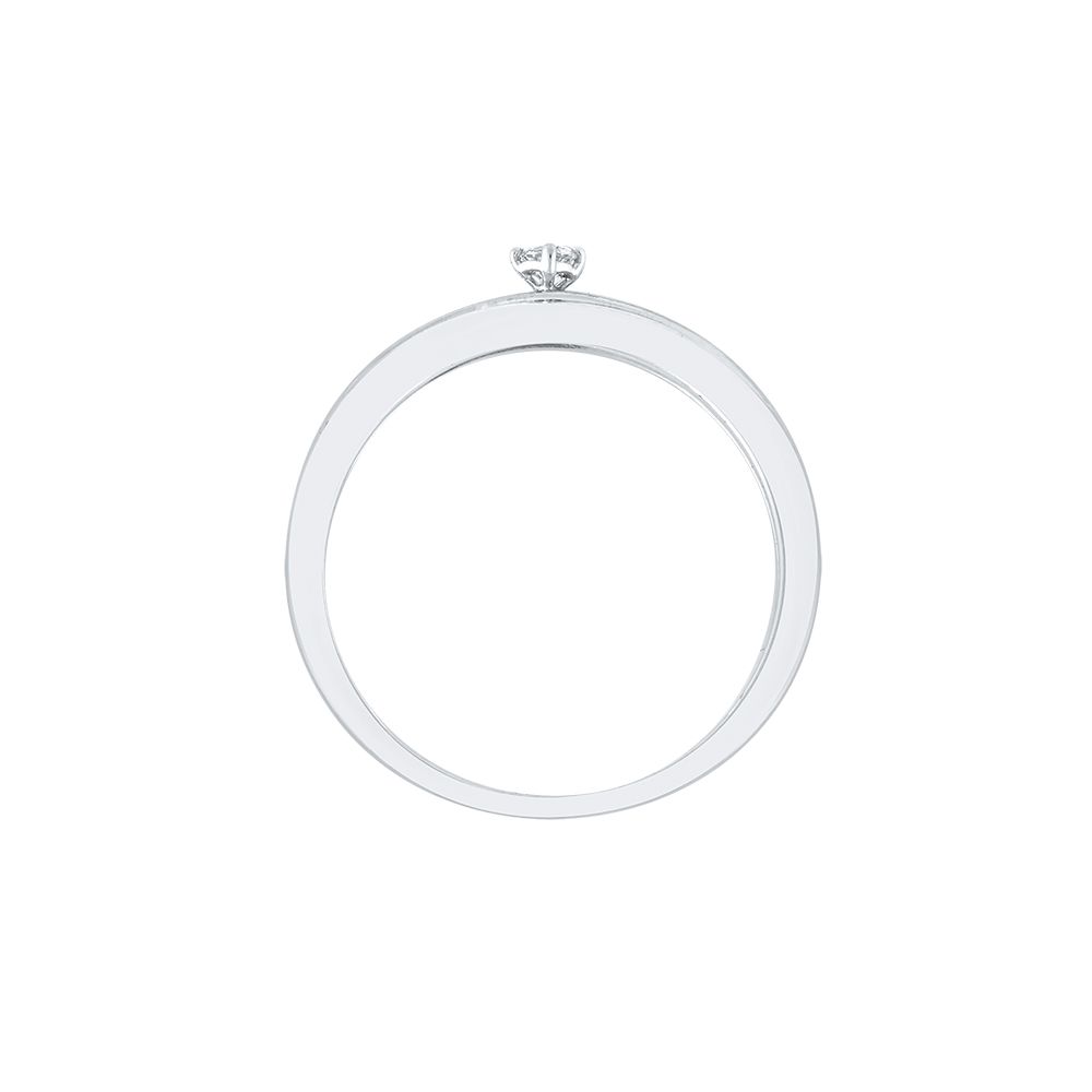 Burnished Diamond and Platinum Finger Ring-Rings-PRG24K49