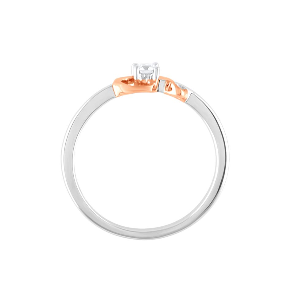 Brilliant Diamond and Platinum Finger Ring-Rings-PRG24K50