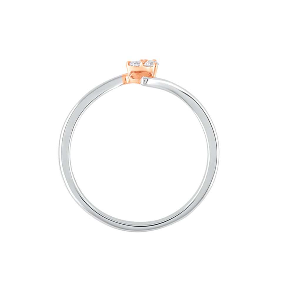 Dainty Diamond and Platinum Finger Ring-Rings-PRG24K57