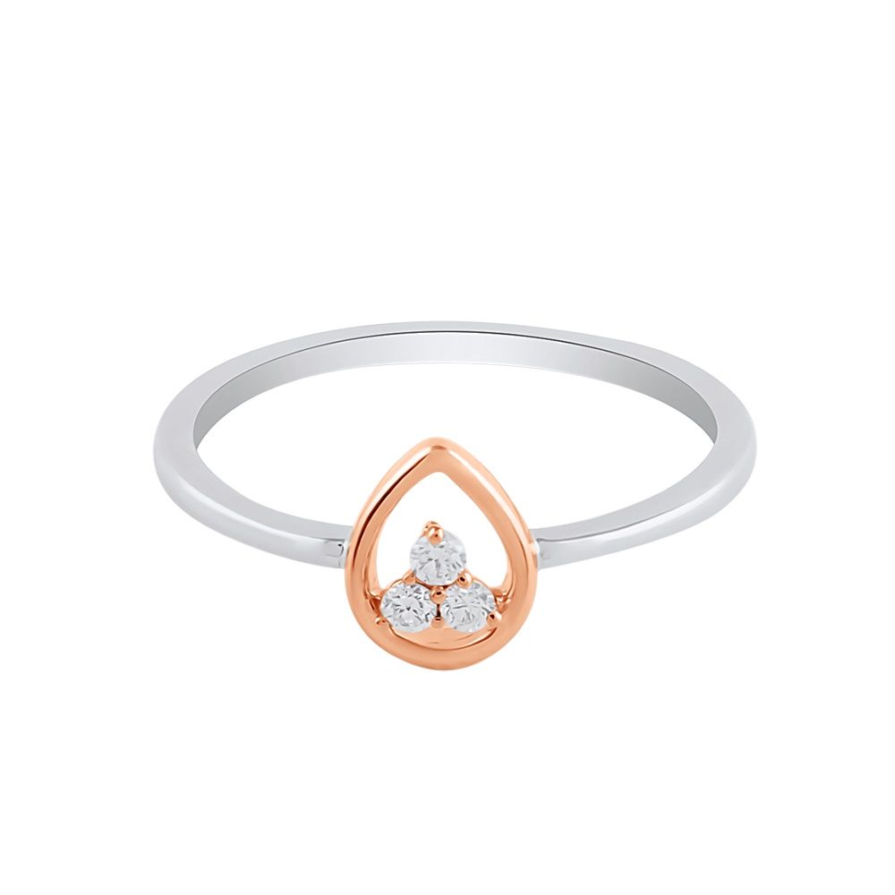 Modern 3-stone Diamond Finger Ring-Rings-PRG24K59